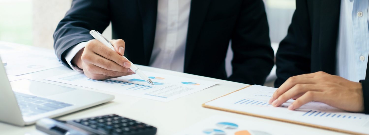 Businessmen teamwork meeting to discuss the investment. Young startup businessmen teamwork brainstorming meeting to discuss the new project investment.