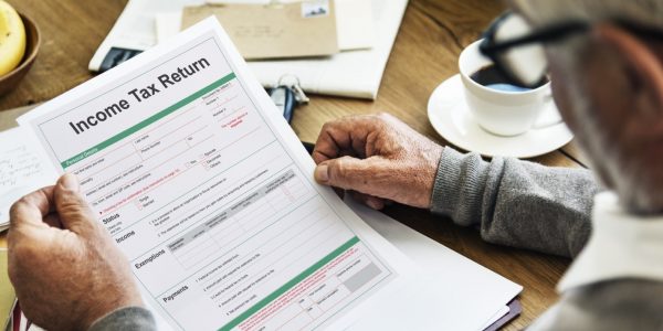 Income Tax Return Deduction Refund Concept